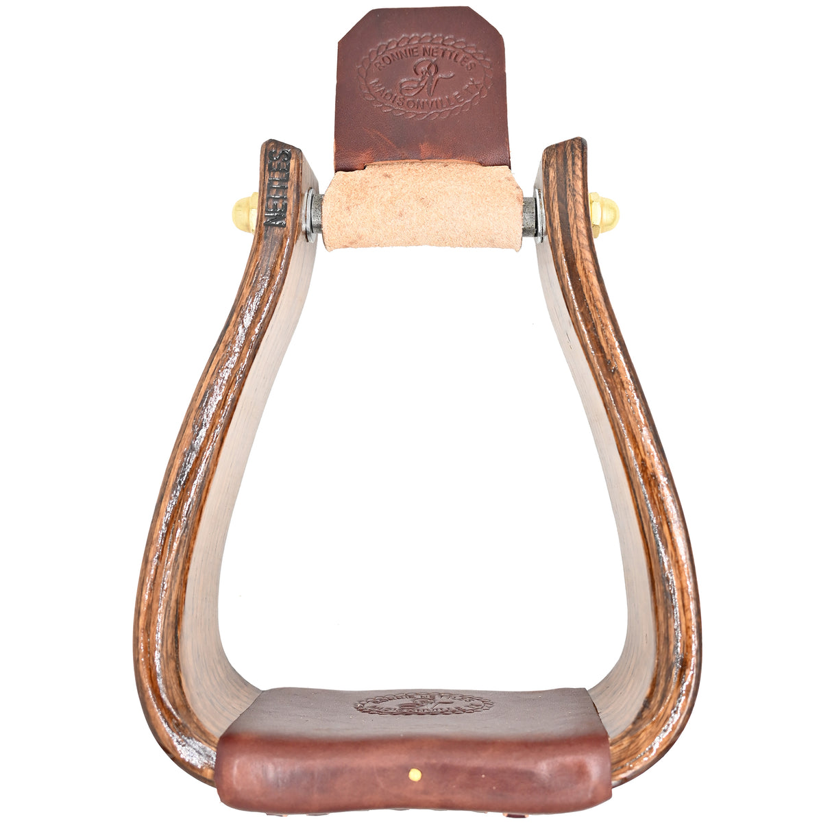 Nettles 3" Cherry Varnish Deep Roper Wooden Stirrups
