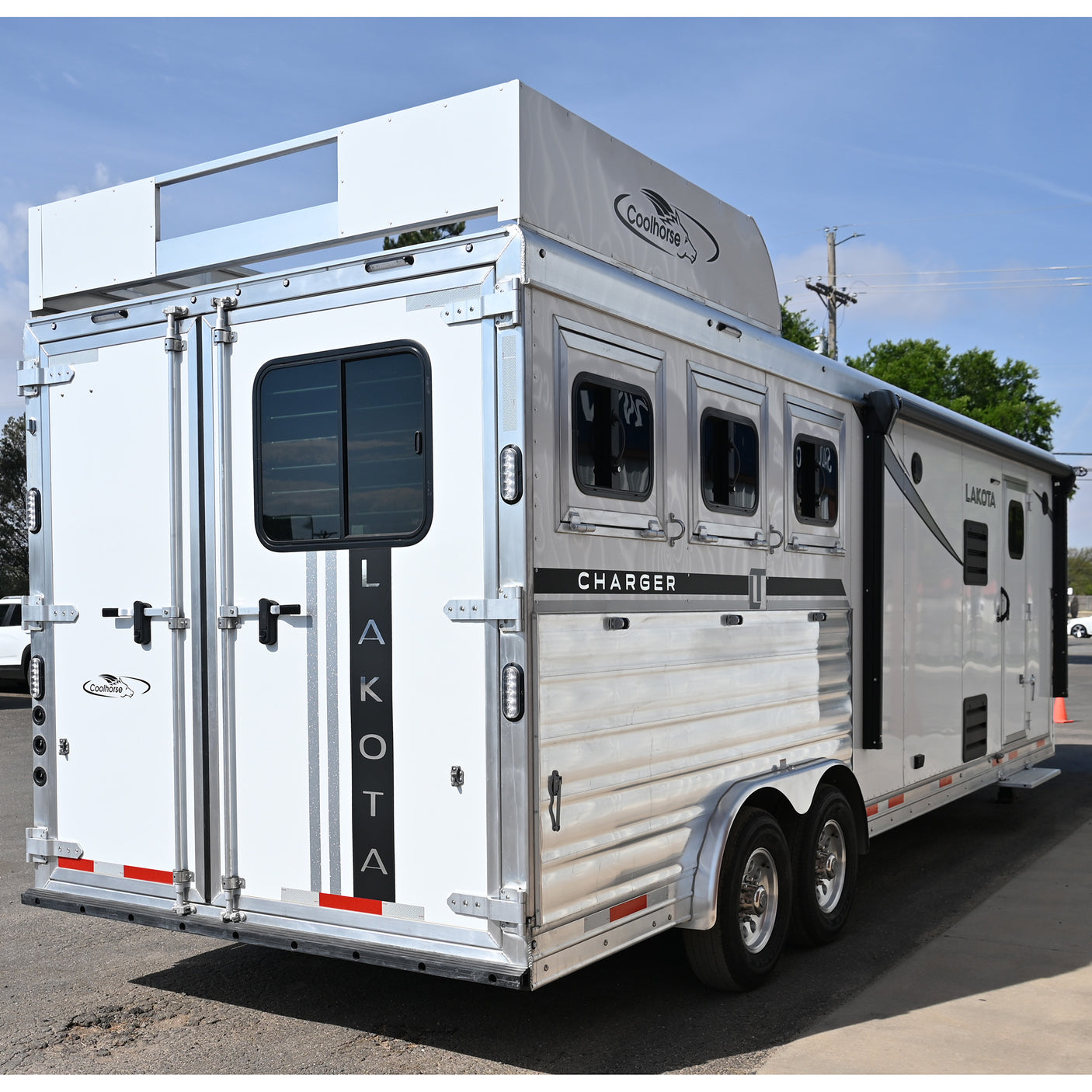 2026 Lakota Charger 3 Horse 11' LQ Non Slide, 8' Wide Horse Trailer