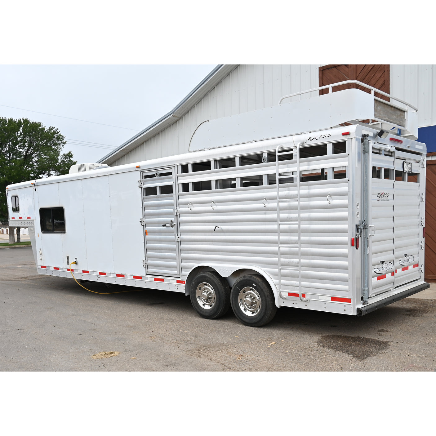 2015 Exiss Stock Combo 8' Living Quarter Horse Trailer