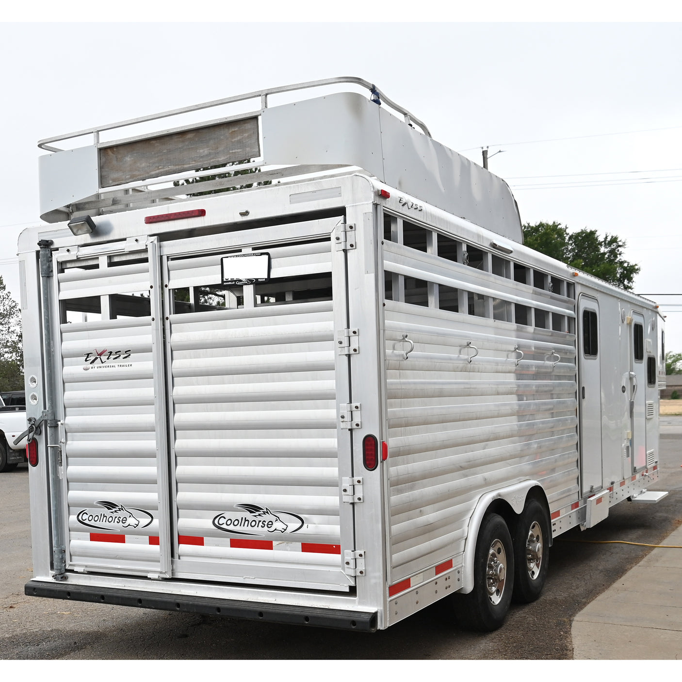 2015 Exiss Stock Combo 8' Living Quarter Horse Trailer