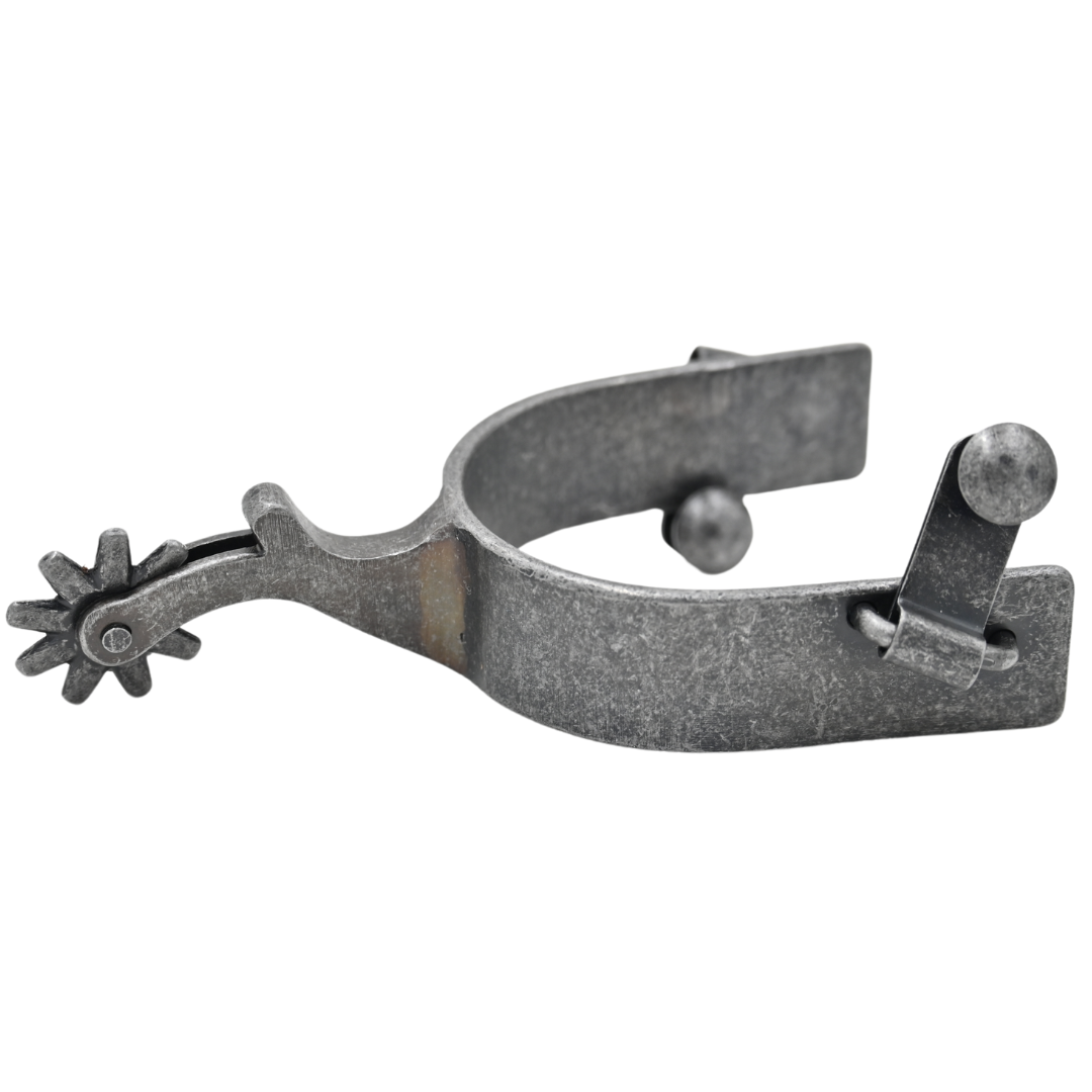 Weaver Leather Men's Buffed Black 8-Point Spurs