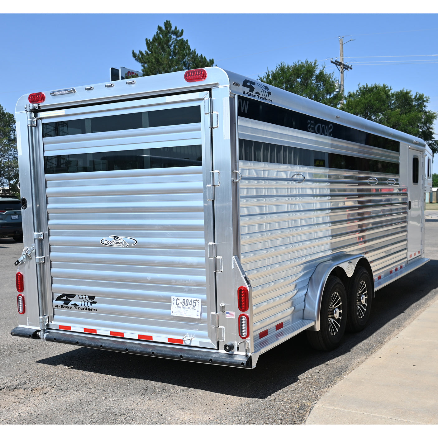 2027 4 Star 5 Horse Stock Combo 7'6" Wide x 23' Long Horse Trailer