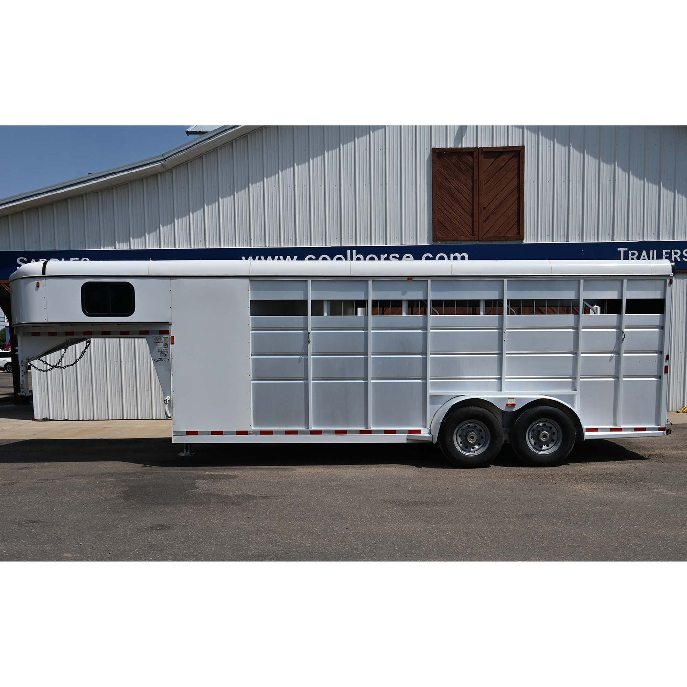 2020 Maverick 4 Horse Stock Combo Gooseneck Trailer