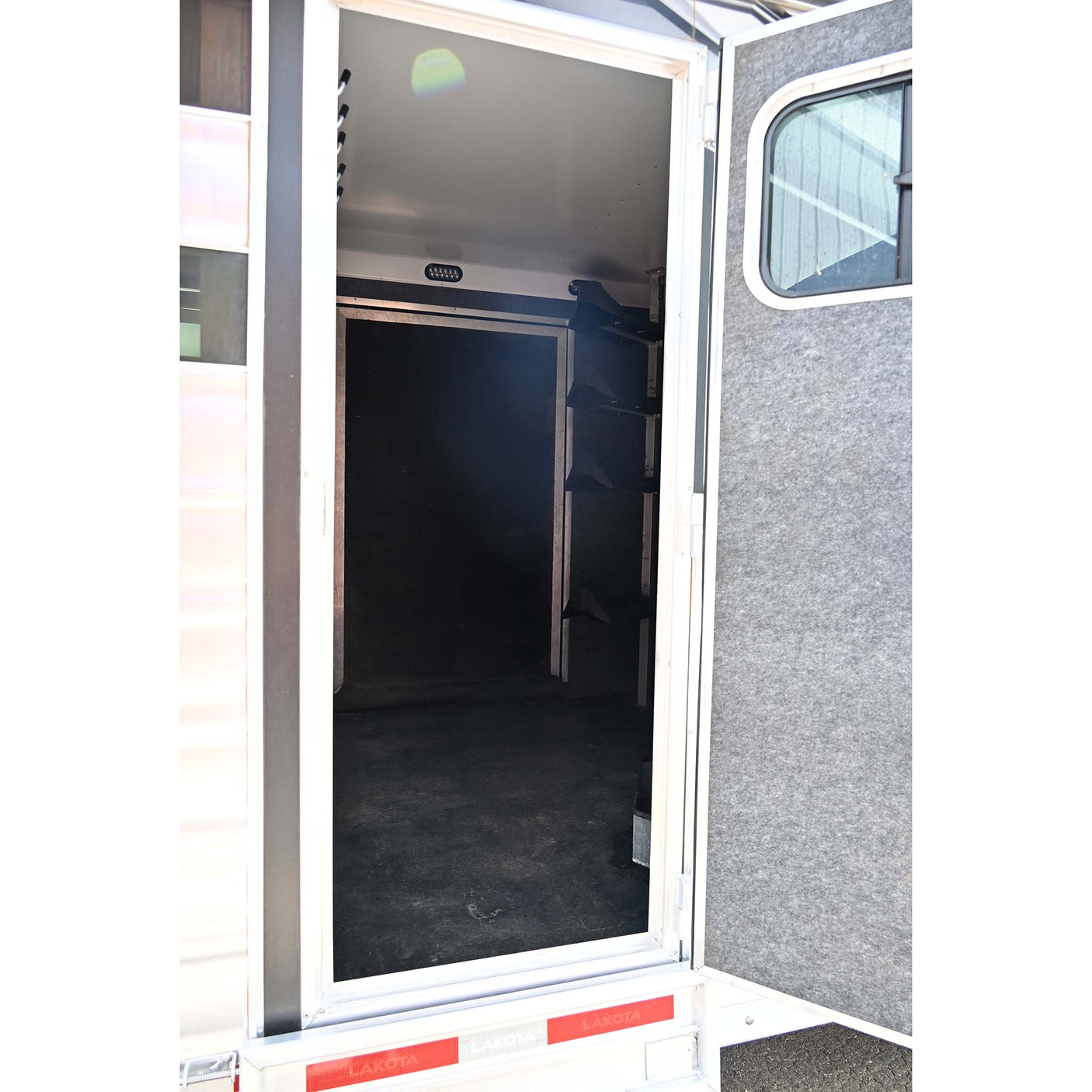 2022 Lakota Charger Stock Combo 11' LQ Slide Horse Trailer with Mid Tack