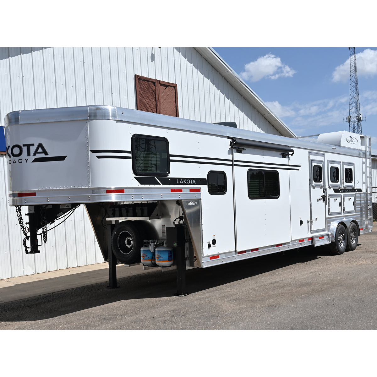 2027 Lakota Legacy 3 Horse Trailer with 13' LQ, Slide Out, Pre Wired for Onan