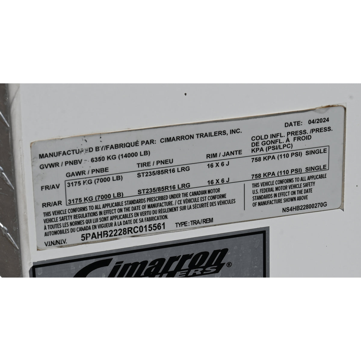 2024 Cimarron 4 Horse Bumper Pull Trailer with Air Ride Axles