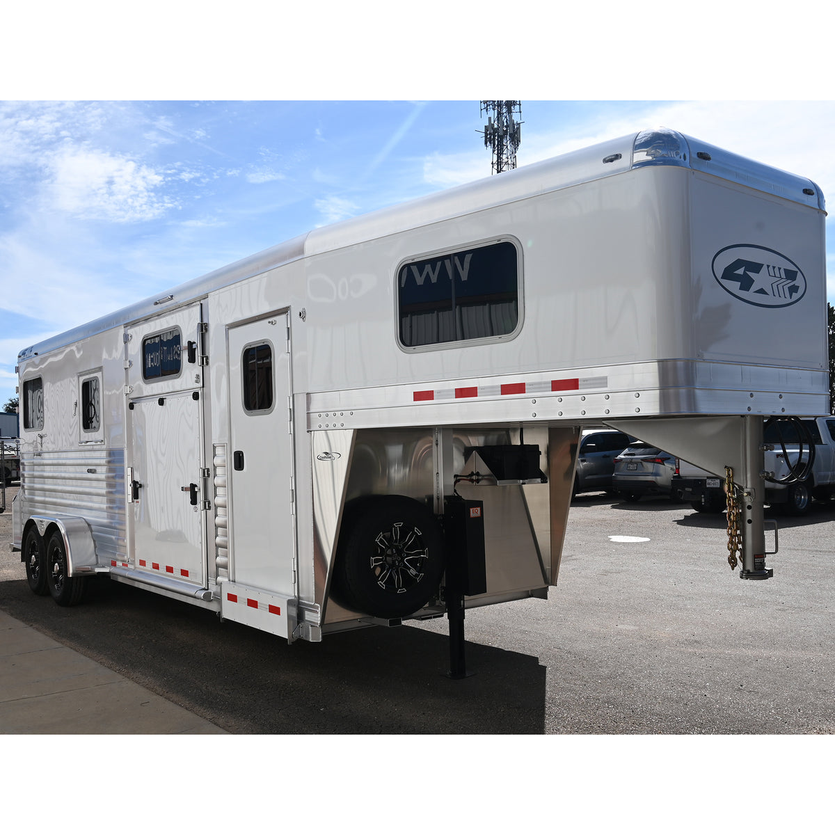 2027 4 Star 2 + 1 Straight Load Quiet Ride 23' x 6'10" Wide Horse Trailer