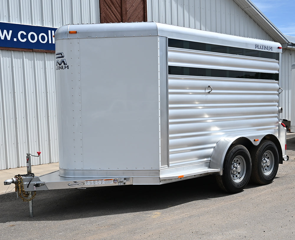 SOLD! 2025 Platinum Coach 2 Horse Bumper Pull Stock Combo Trailer