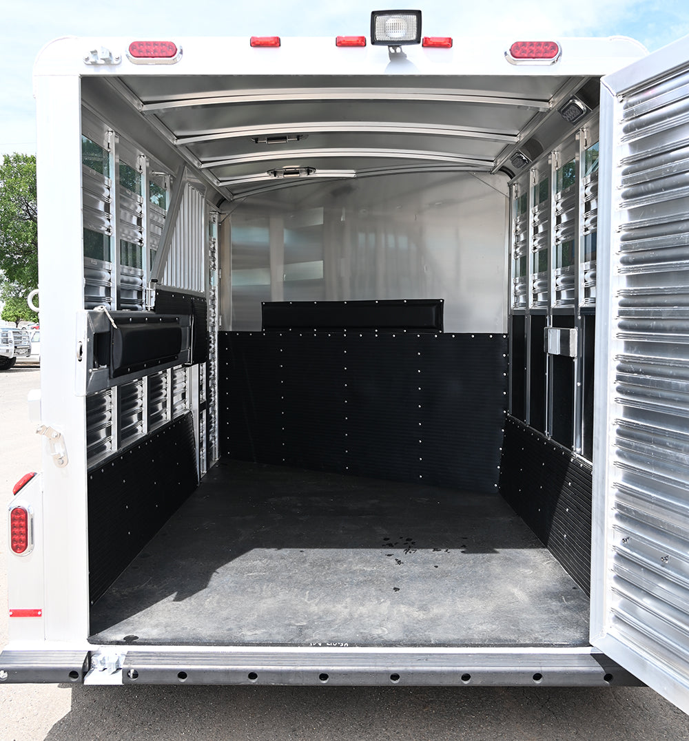 SOLD! 2025 Platinum Coach 2 Horse Bumper Pull Stock Combo Trailer