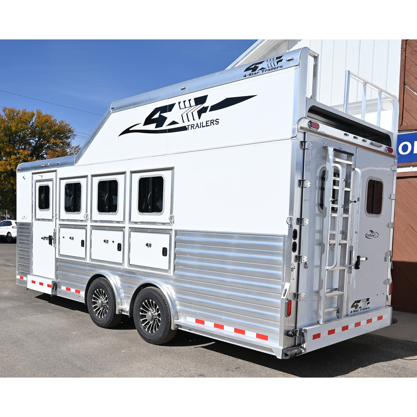 2026 4 Star 4 Horse Bumper Side Load Pull Loaded Horse Trailer