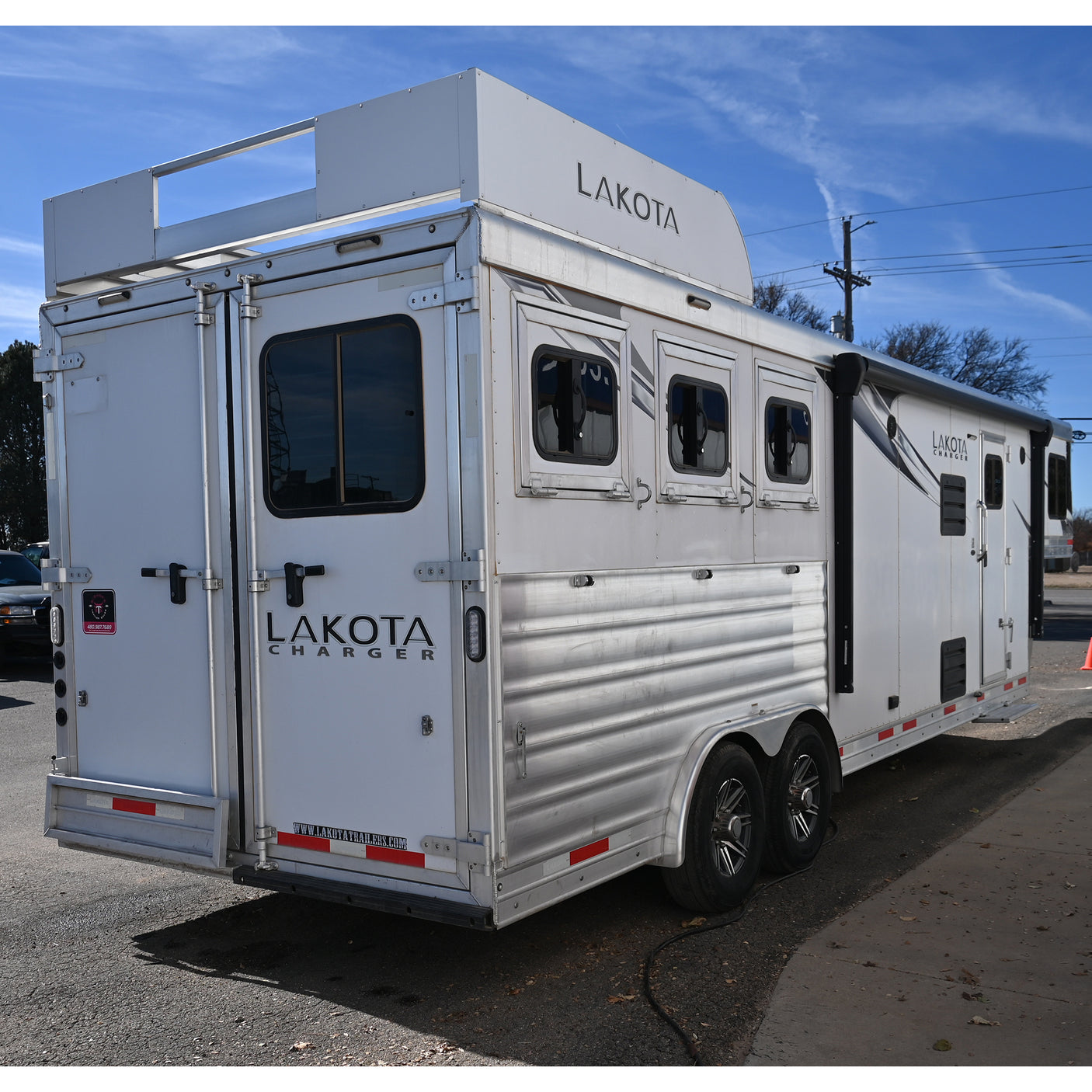 2022 Lakota Charger 3 Horse Trailer with 11' Living Quarter