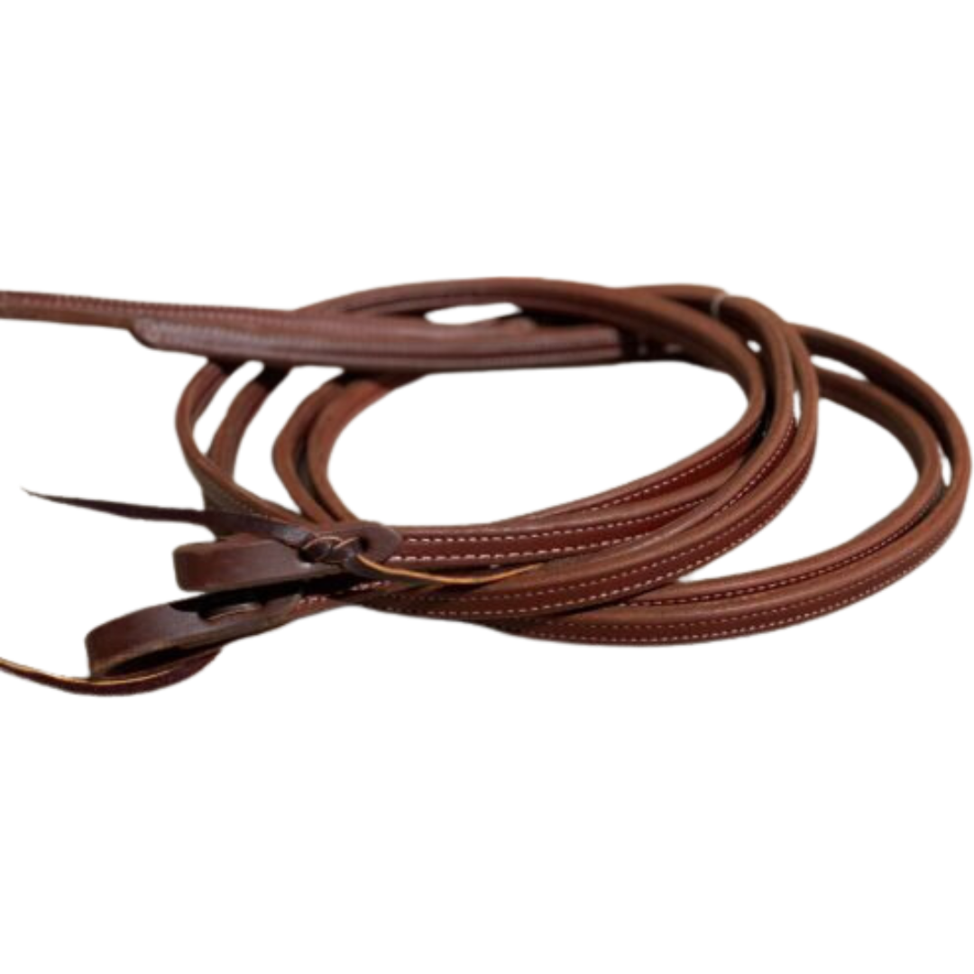 Berlin Custom Leather Double Stitched Latigo Leather Split Reins