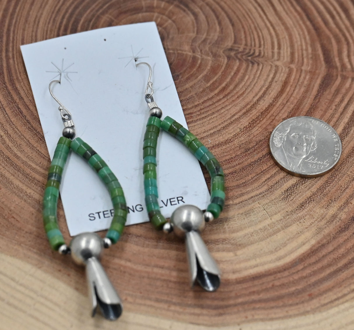 The Jolie Turquoise Hoop Earrings with Blossom