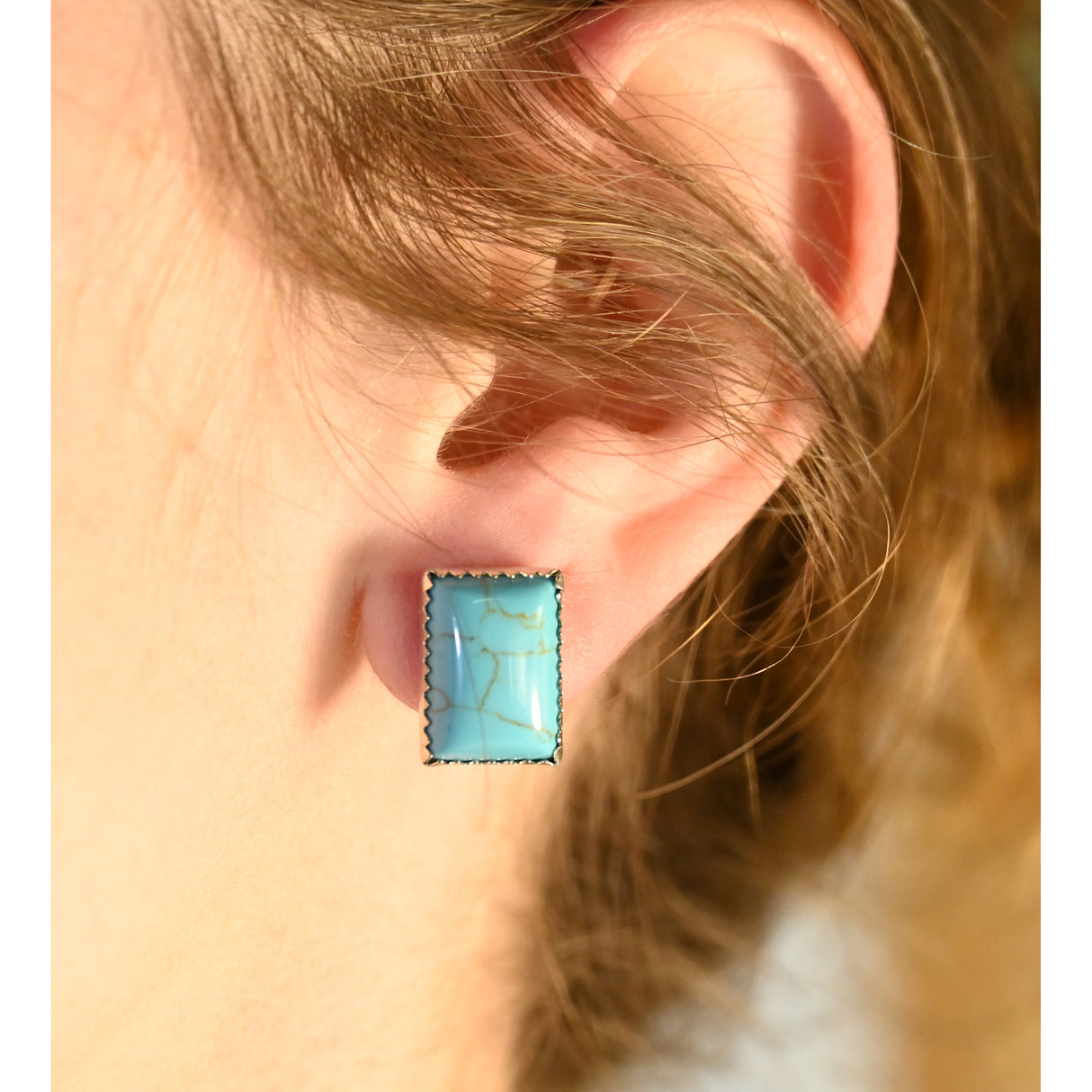 The Lauryn Rectangle Stud Earrings