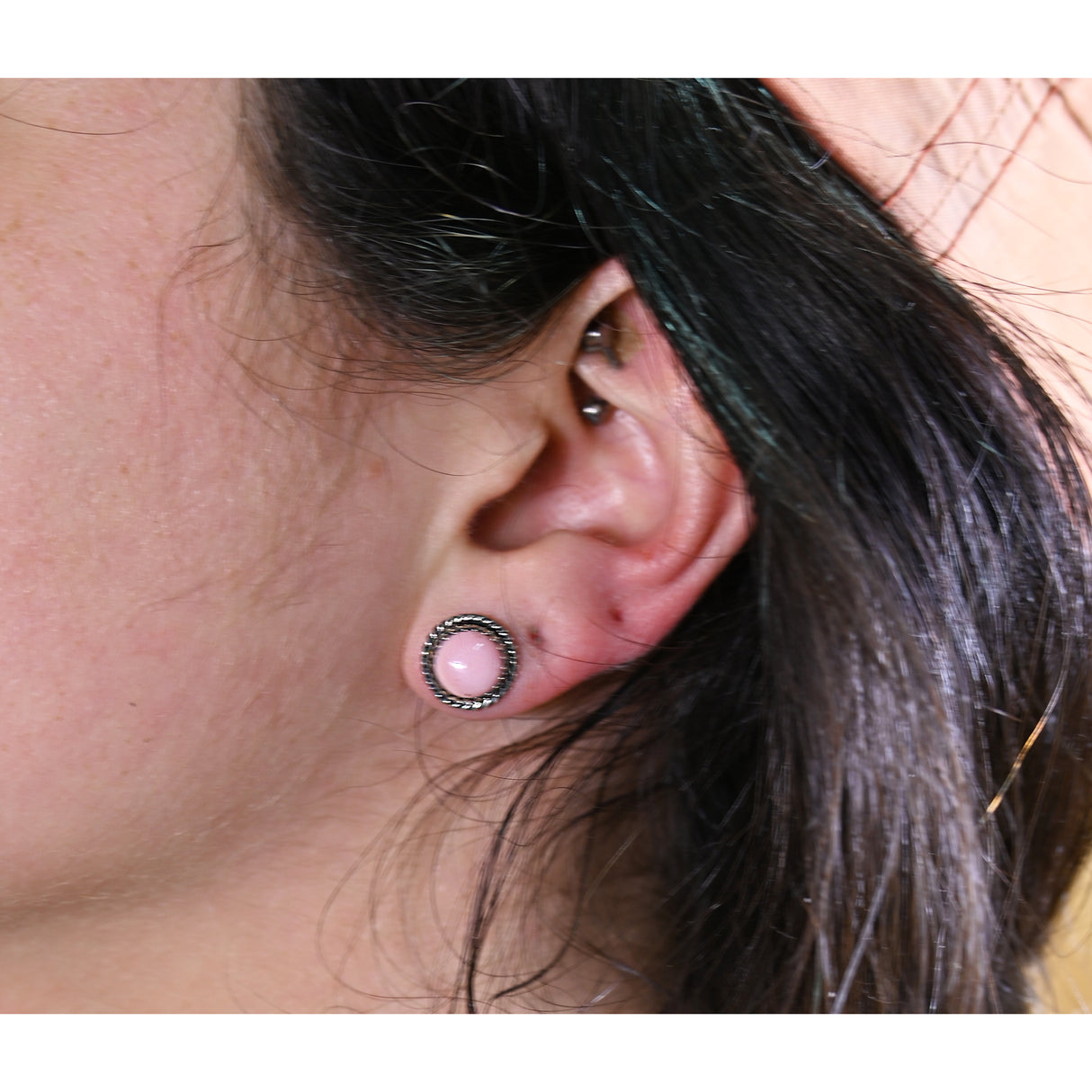 The Blakely Pink Conch Stud Earrings