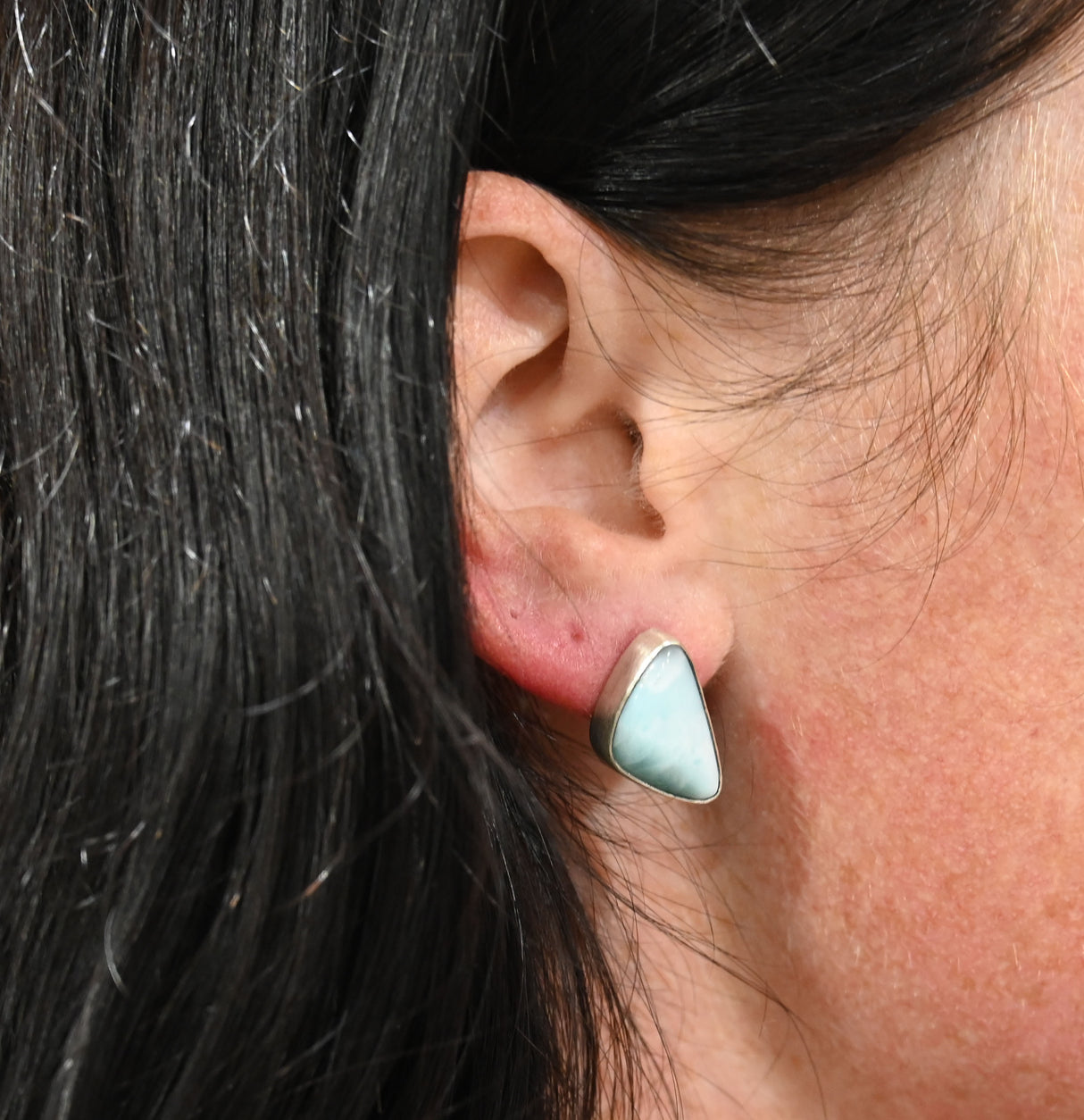 The Adelynn Turquoise Triangle Stud Earrings