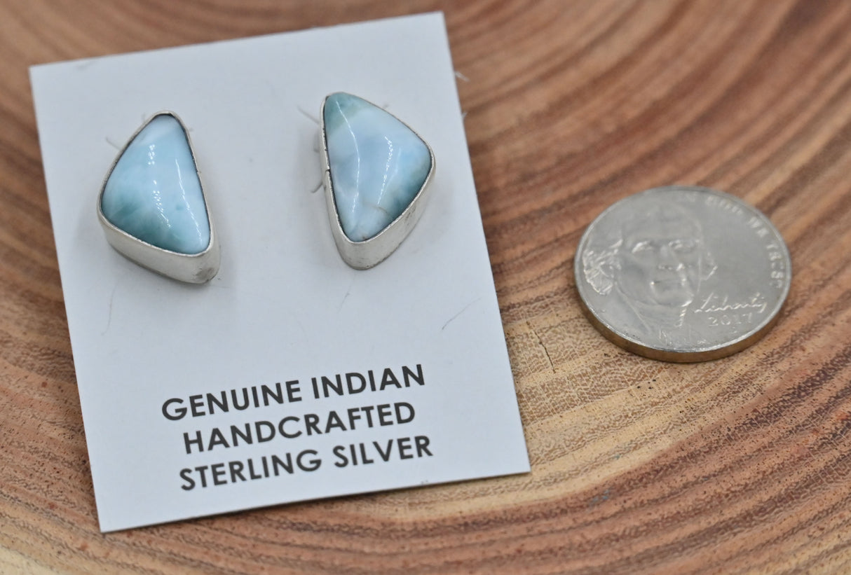 The Adelynn Turquoise Triangle Stud Earrings