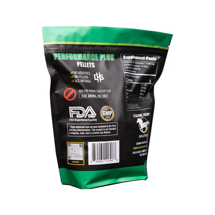 Equine Hemp Solutions Performance Plus 3200mg Pellets- 2lb