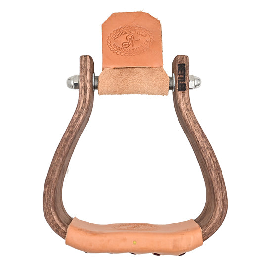 Nettles 2" "The Chisholm" Flat Bottom Oversize All Purpose Wooden Stirrups
