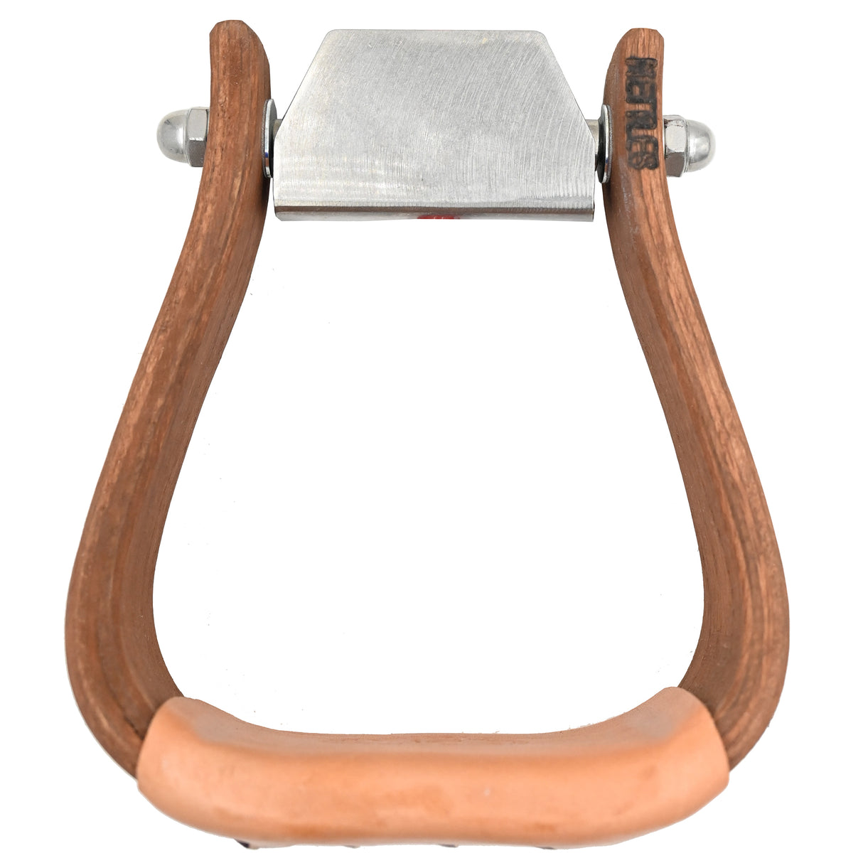 Nettles 3" "The Chisholm" All Purpose Wooden Stirrups w/ Leveler- Oiled Gunstock Stain