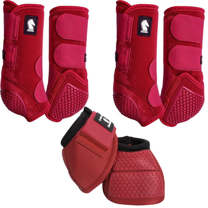 Classic Equine Flexion by Legacy Front and Hind Boots Combo Pack- White