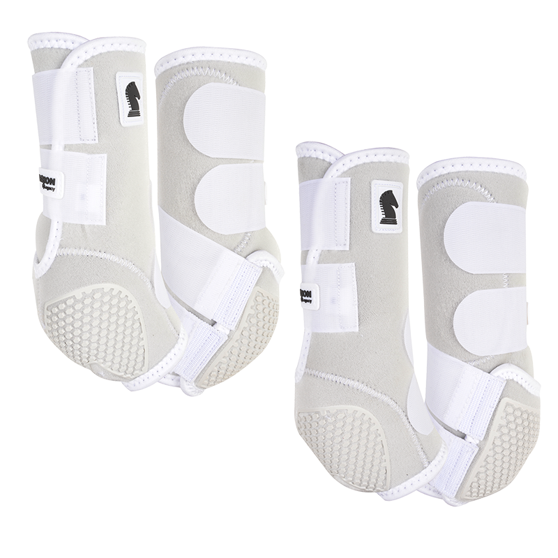 Classic Equine Flexion by Legacy Front and Hind Boots Combo Pack- White