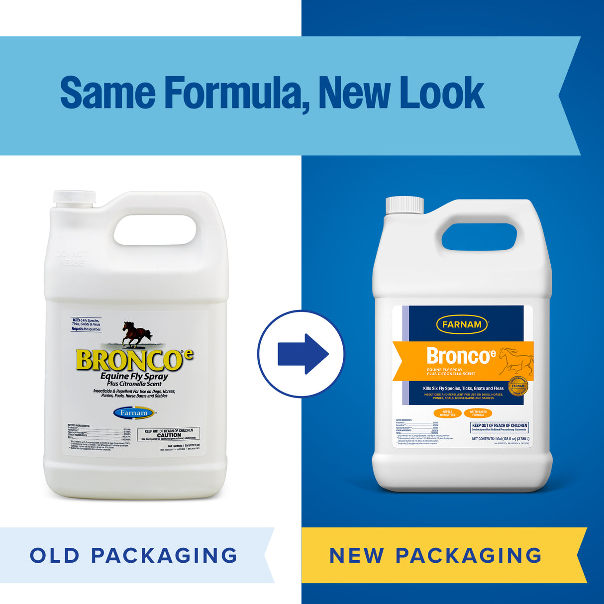 Farnam Bronco Fly Spray Plus Citronella Scent- Gallon