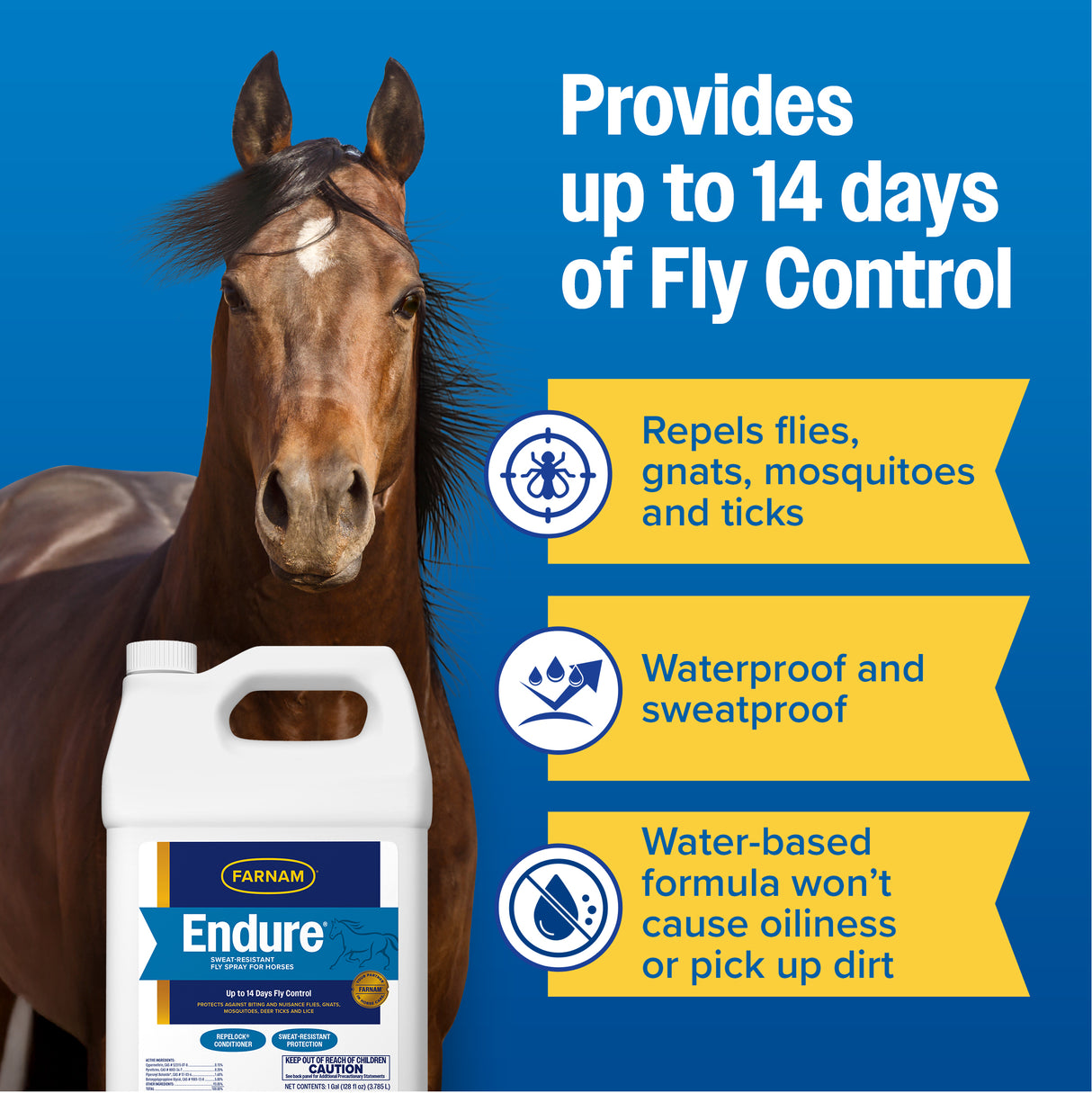 Farnam Endure Sweat-Resistant Fly Spray- Gallon