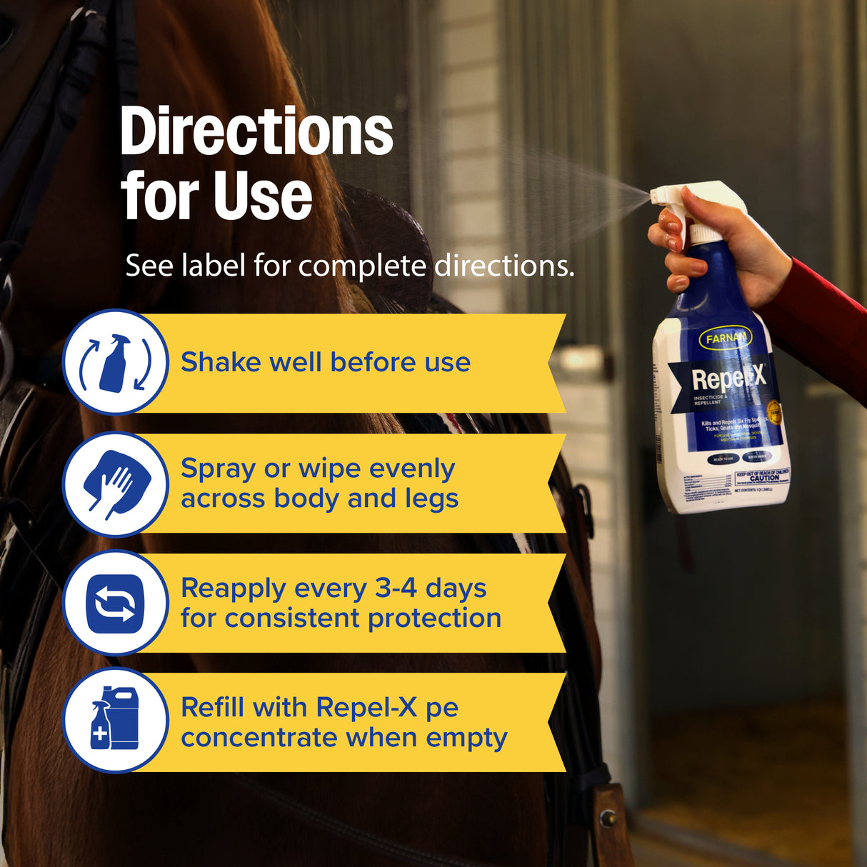 Farnam Repel-X Insecticide & Repellent Fly Spray- 32oz.