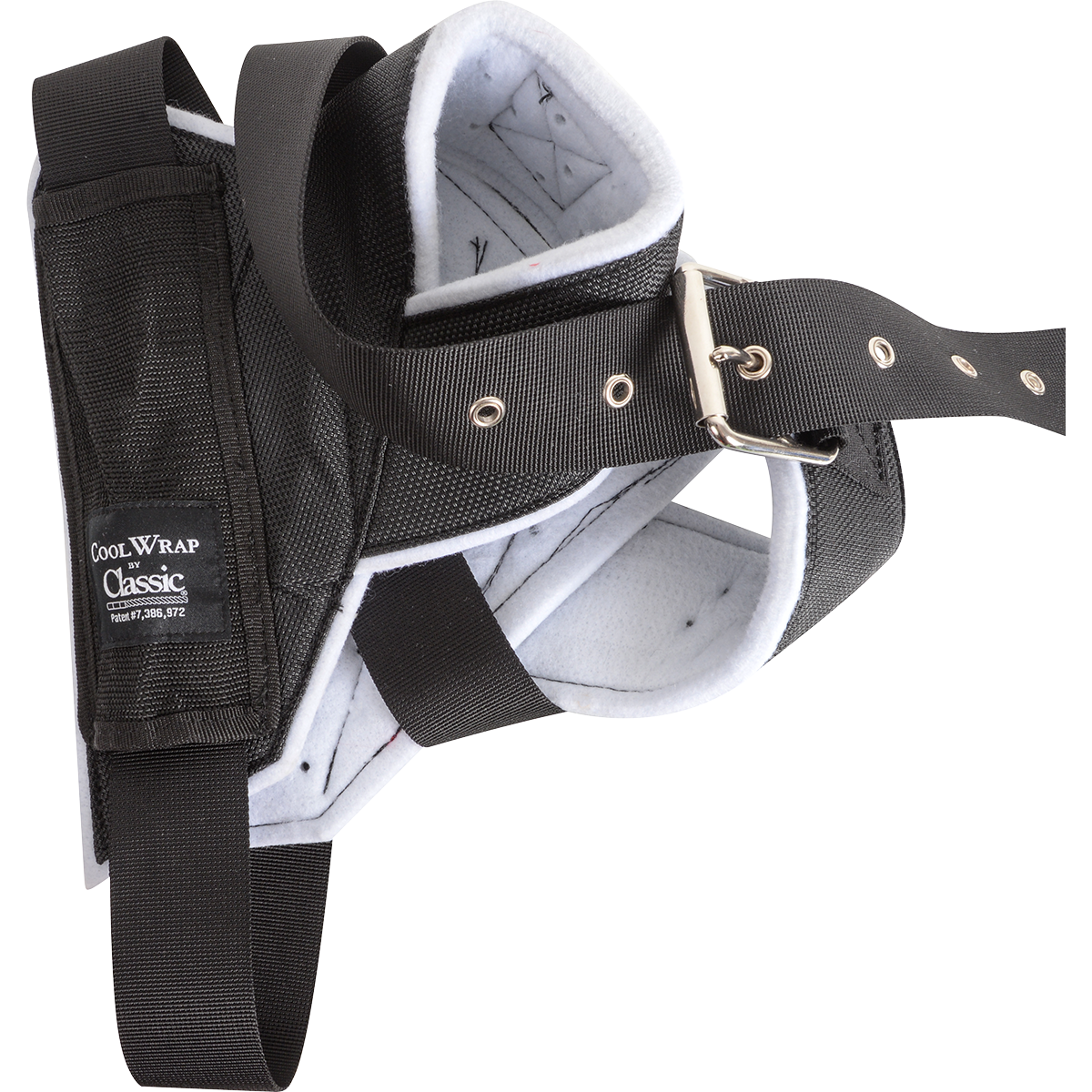 Classic Ropes Clear Vision Cool Wrap Horn Wrap- Black with Black Strap