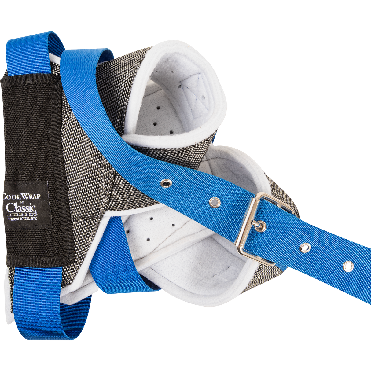 Classic Ropes Clear Vision Cool Wrap Horn Wrap- Grey with Blue Strap