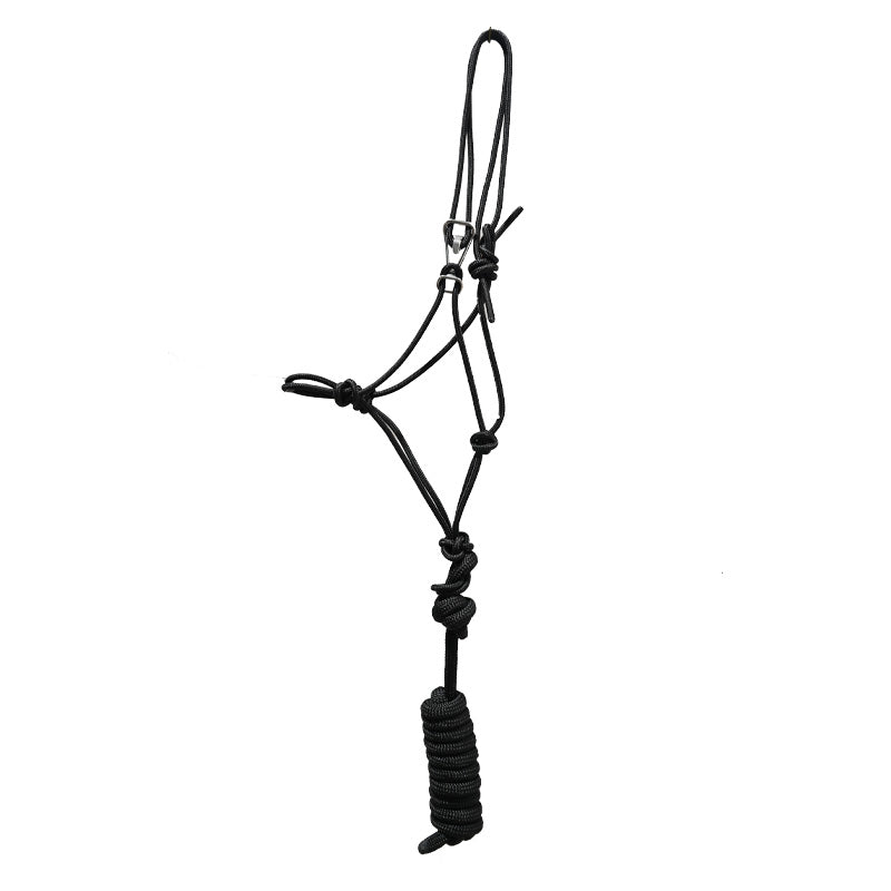 Professional's Choice Easy On Rope Halter with Lead Rope- Black