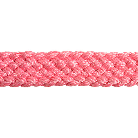 Cashel Flat Braid Halter with Lead Rope- Pink