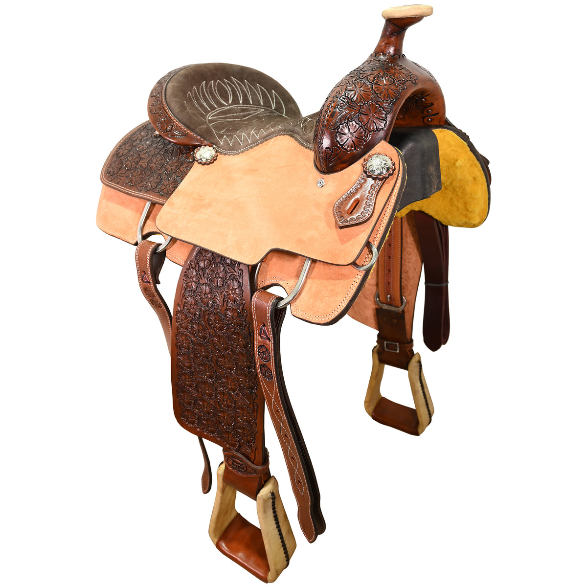 NEW! Holbrook Roping Saddle – Traditional Western with Floral Flair