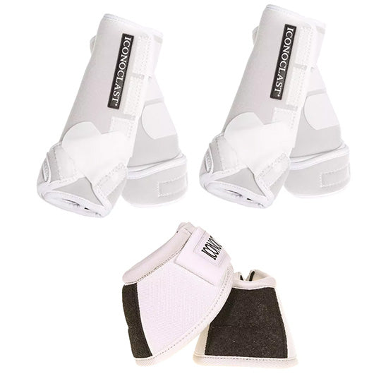 Iconoclast Complete Front, Hind and Bell Boot Combo Pack- White