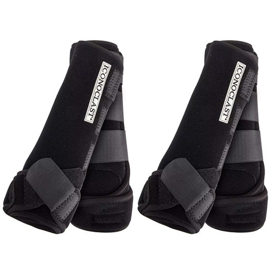 Iconoclast Front and Hind Orthopedic Boot Combo Pack- Black