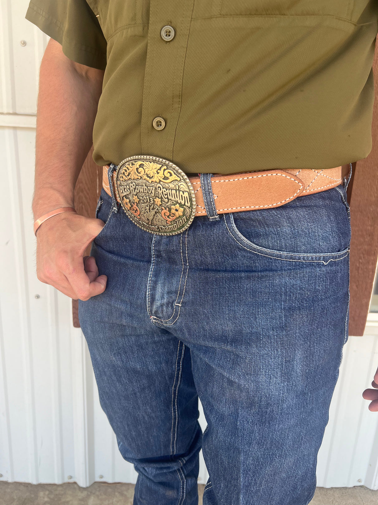 Coolhorse Leather 1 1/2" Gunslinger Roughout Belt- Pre-Made, Handmade in Amarillo, TX
