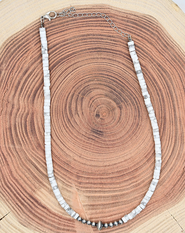 The Everly Adjustable Necklace White Buffalo-13"