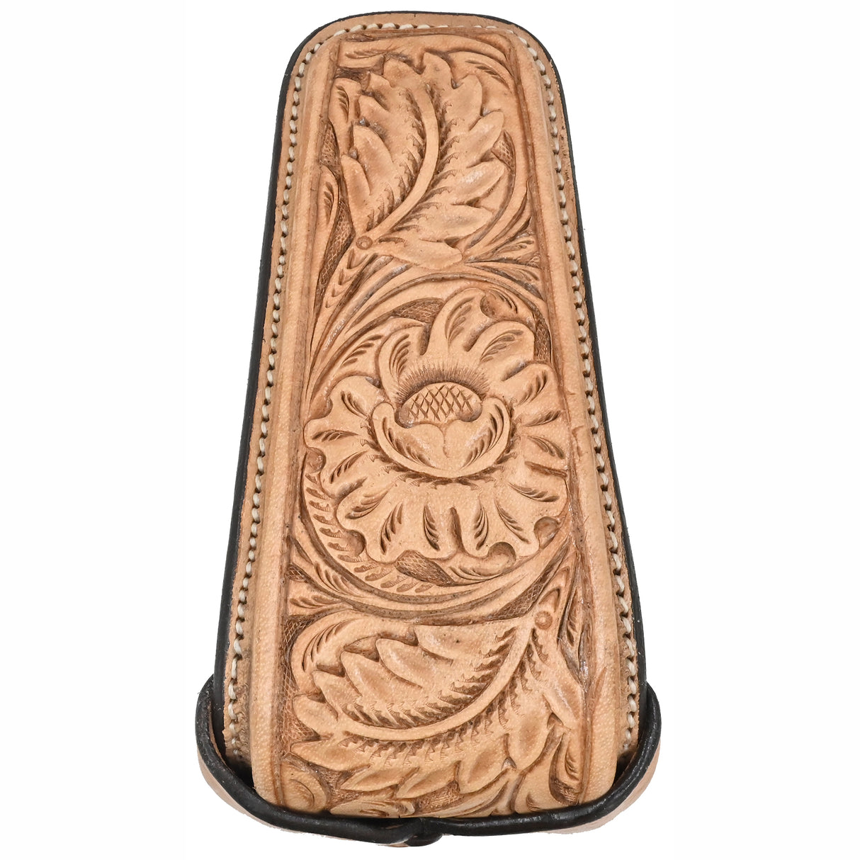Jerry Beagley 4" Floral Tooled Roper Stirrups