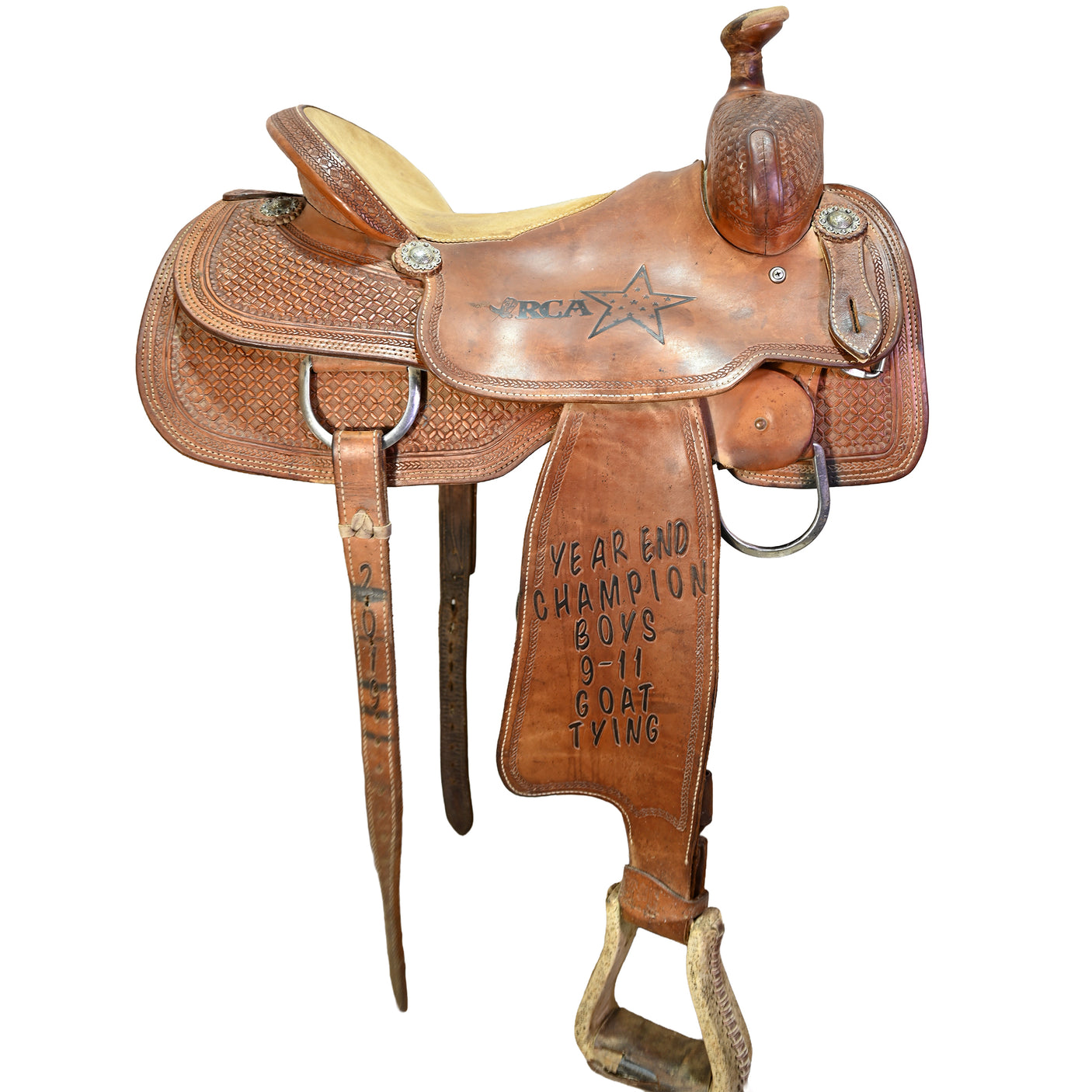 Used 16" HF&C Panhandle Series Trophy Team Roping Saddle