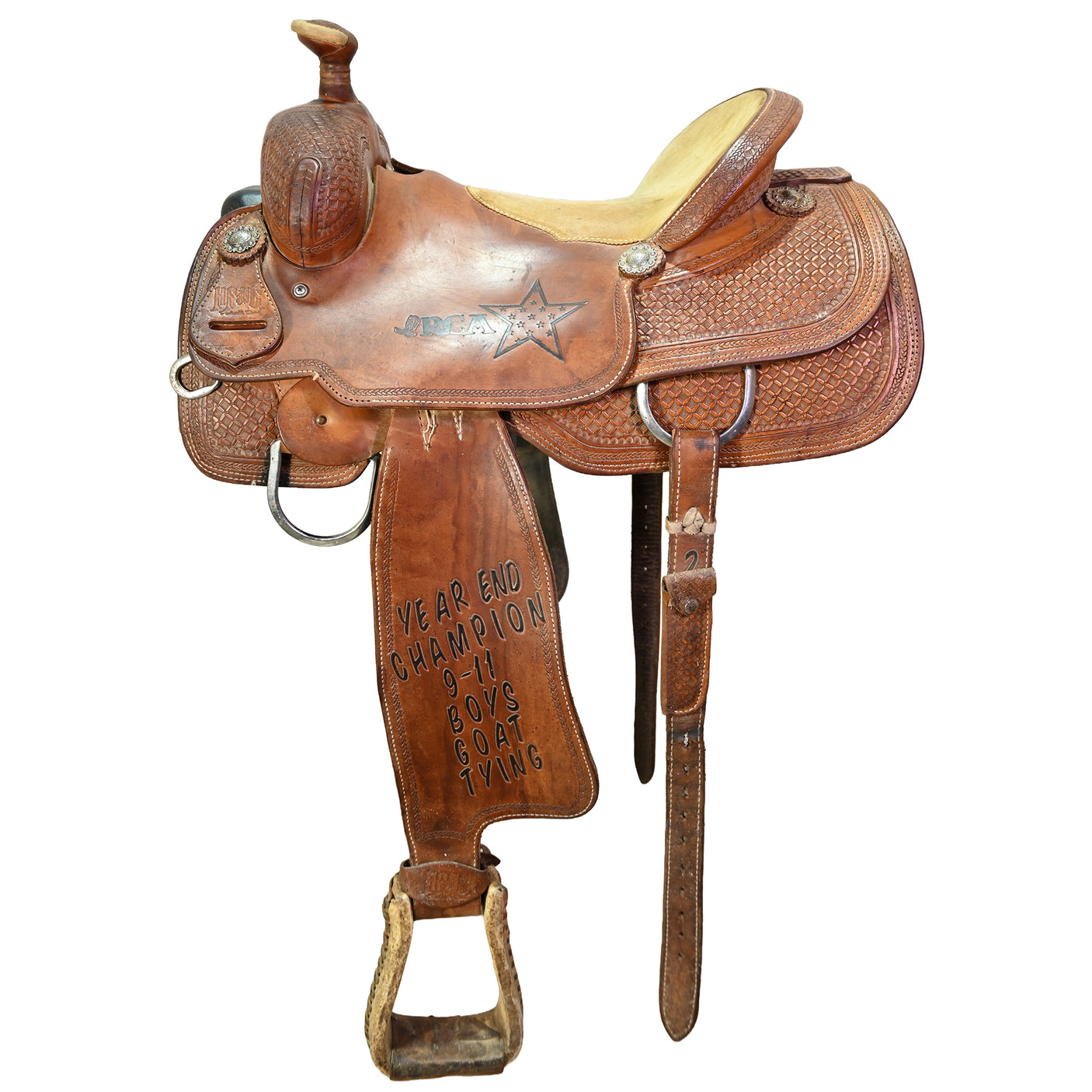 Used 16" HF&C Panhandle Series Trophy Team Roping Saddle