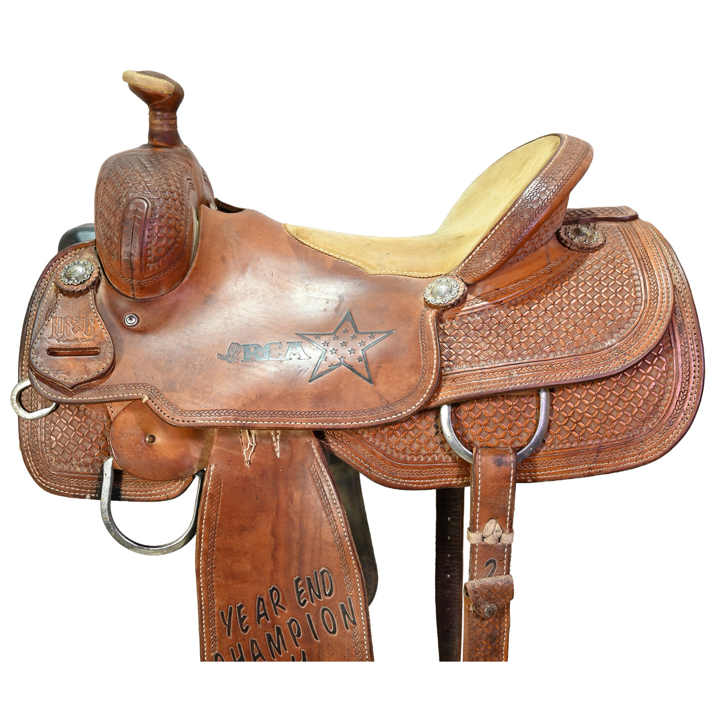 Used 16" HF&C Panhandle Series Trophy Team Roping Saddle