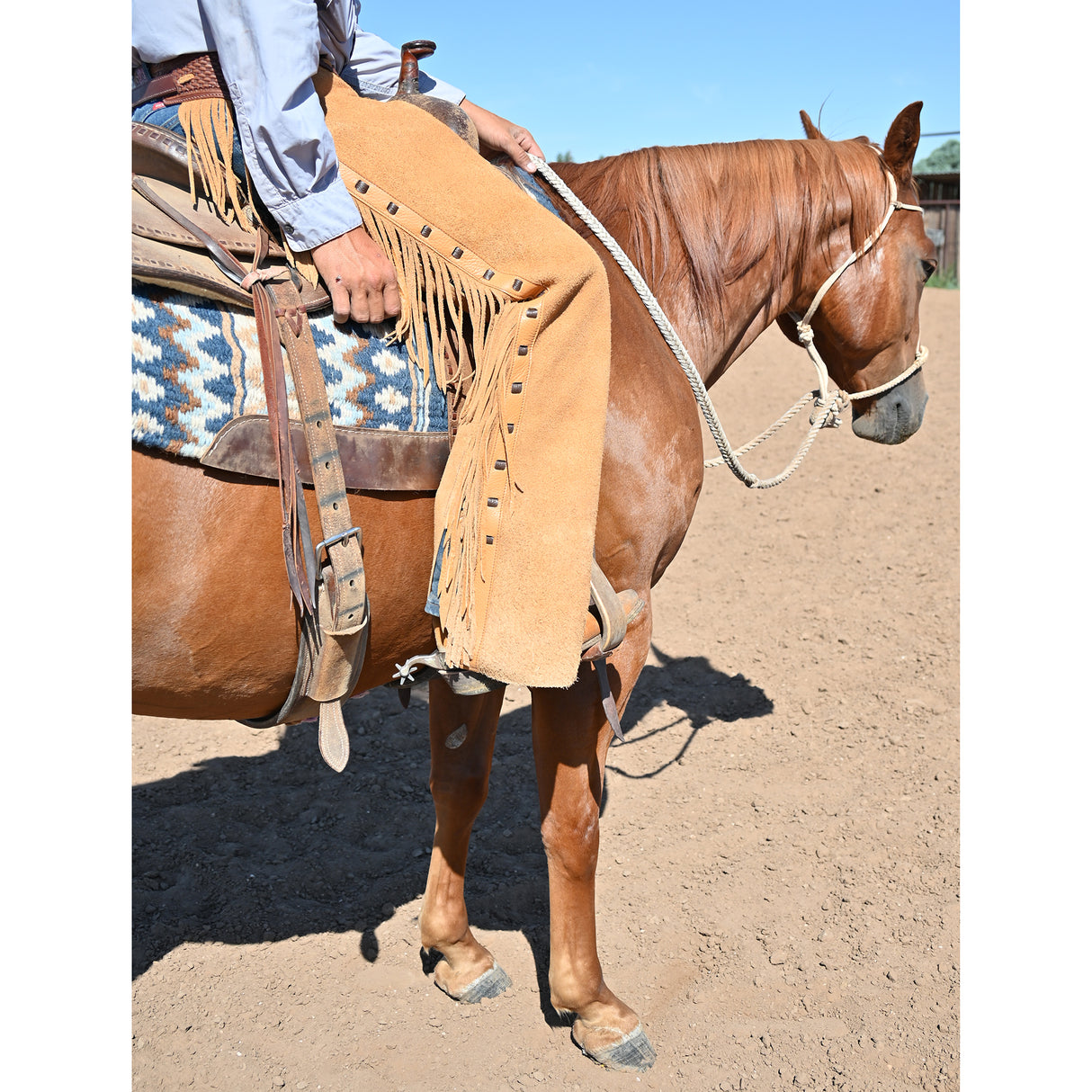 K Bar J Leather Co. Unisex Roughout Barley Versatility Chaps
