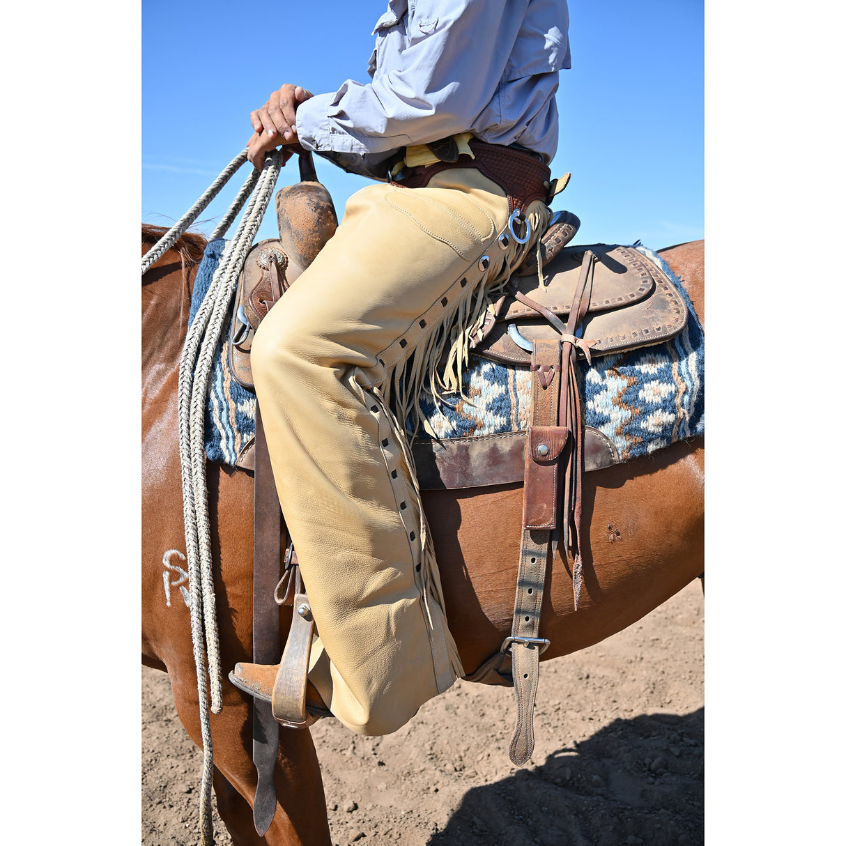 K Bar J Leather Co. Unisex Bucktan Smoothout Versatility Chaps