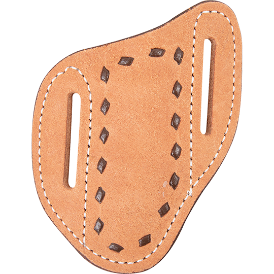 Martin Saddlery Angled Natural Roughout Knife Sheath with Buckstitching