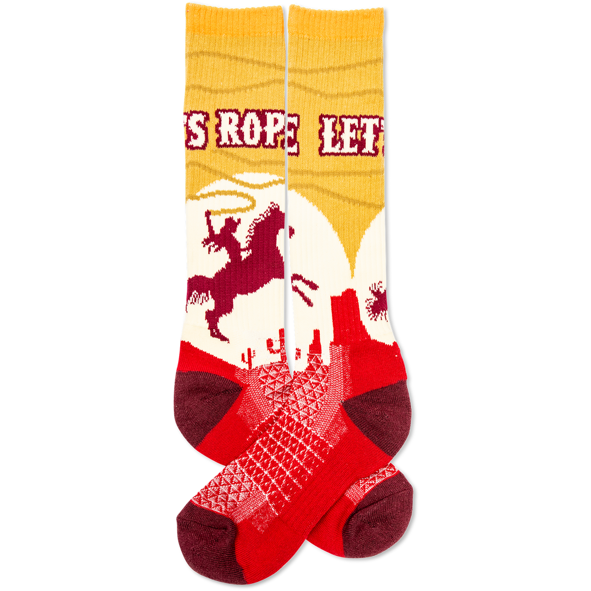Lucky Chuck Let's Rope Western Performance Socks