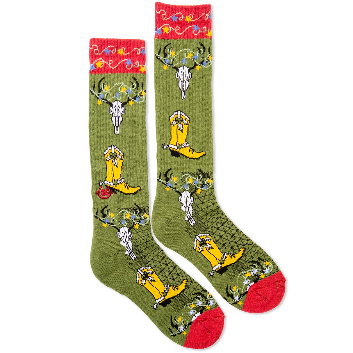 Lucky Chuck Get a Little Western Holiday Western Performance Socks