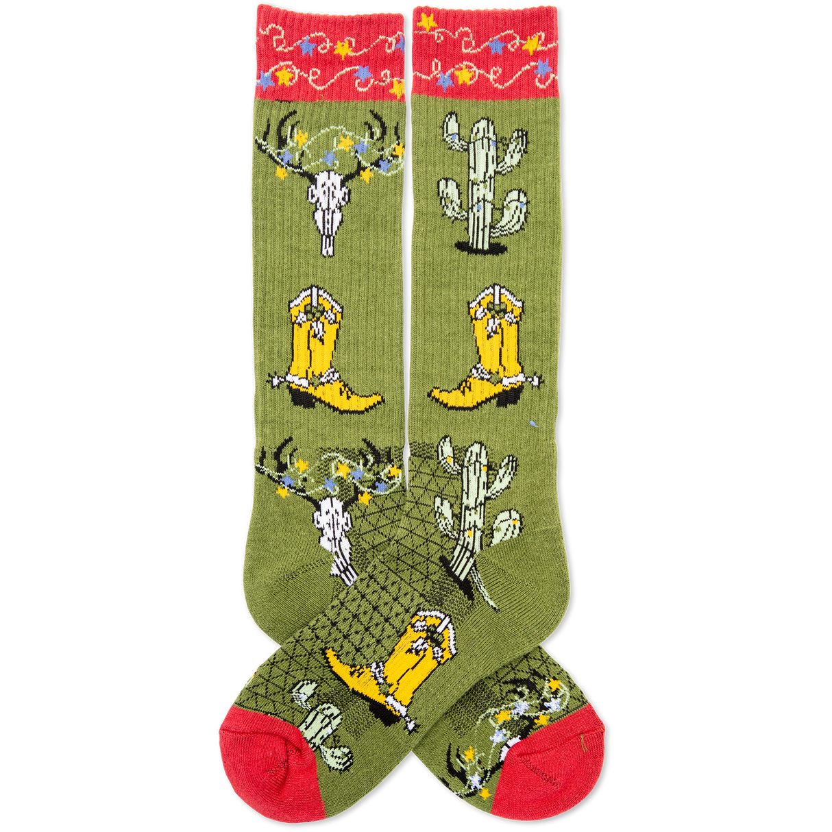 Lucky Chuck Get a Little Western Holiday Western Performance Socks