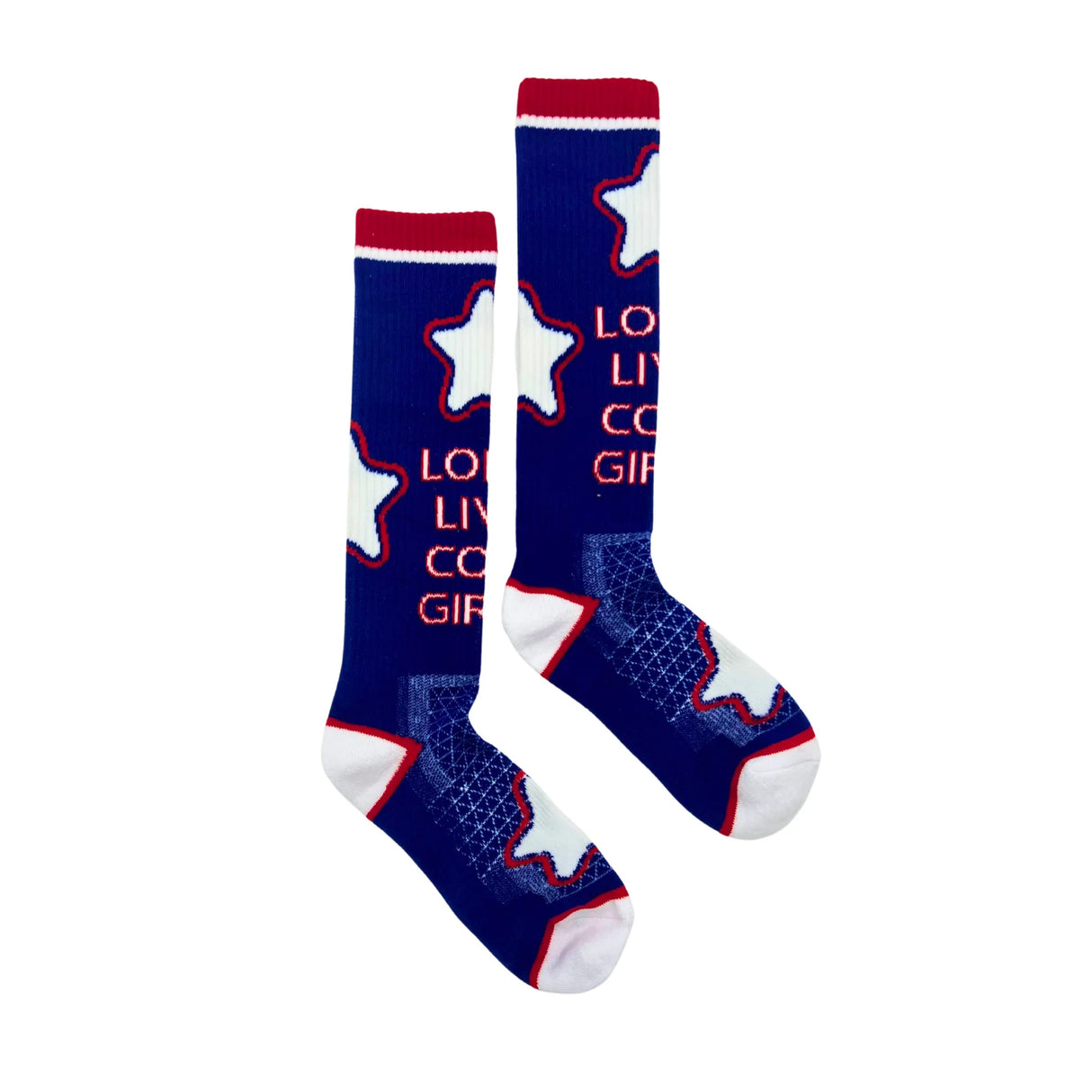 Lucky Chuck Long Live Cowgirls Western Performance Socks