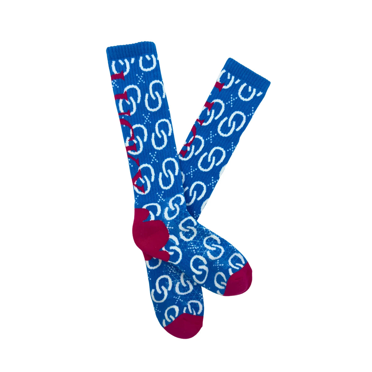 Lucky Chuck High Maintenance Cowgirl Sky Blue Western Performance Socks